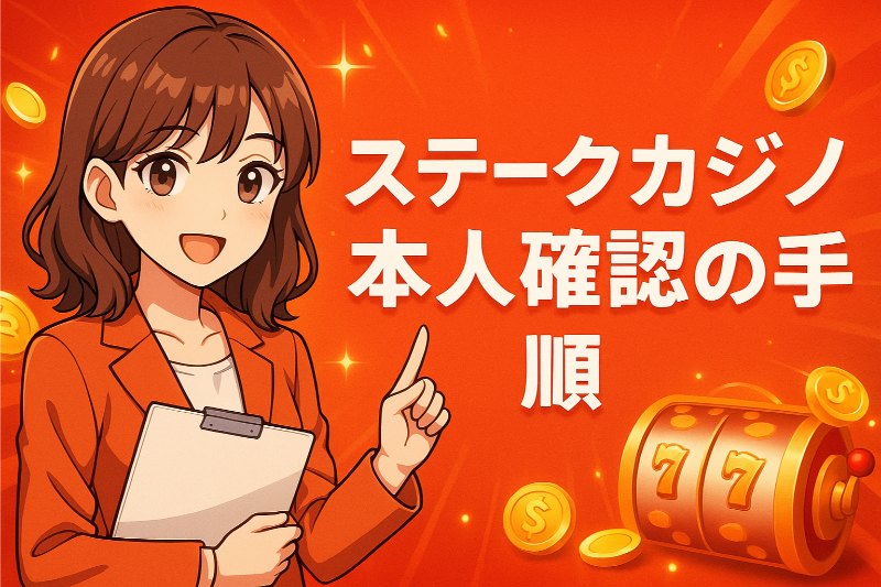 ステークカジノ 本人確認は簡単な5ステップで完了。