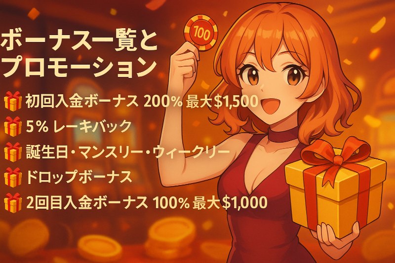 Stakeカジノは多彩なボーナスで新旧ユーザーを支援。