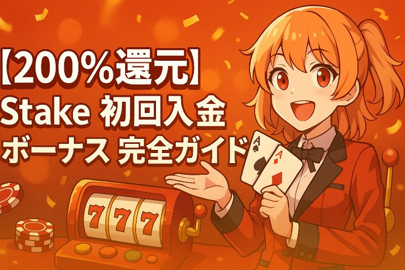 Stake初回入金ボーナスは最大$1,500を200%還元
